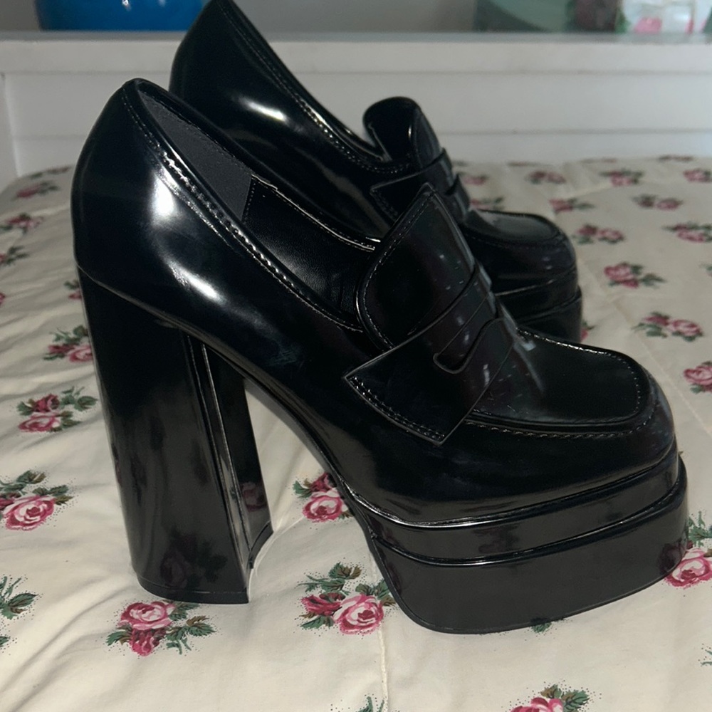 Black Platform Loafers